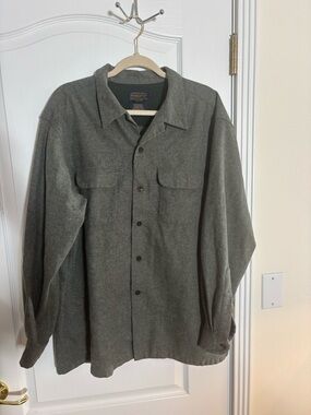 Pendleton Men's Gray 100% Wool Overshirt Jacket
